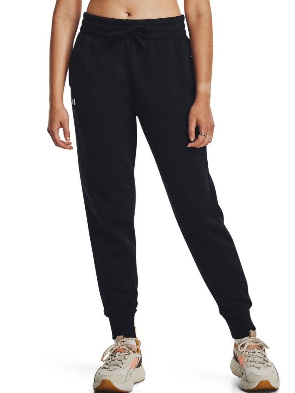 Under Armour Women's Black Rival Fleece Joggers New With Tags